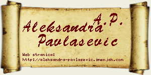Aleksandra Pavlašević vizit kartica